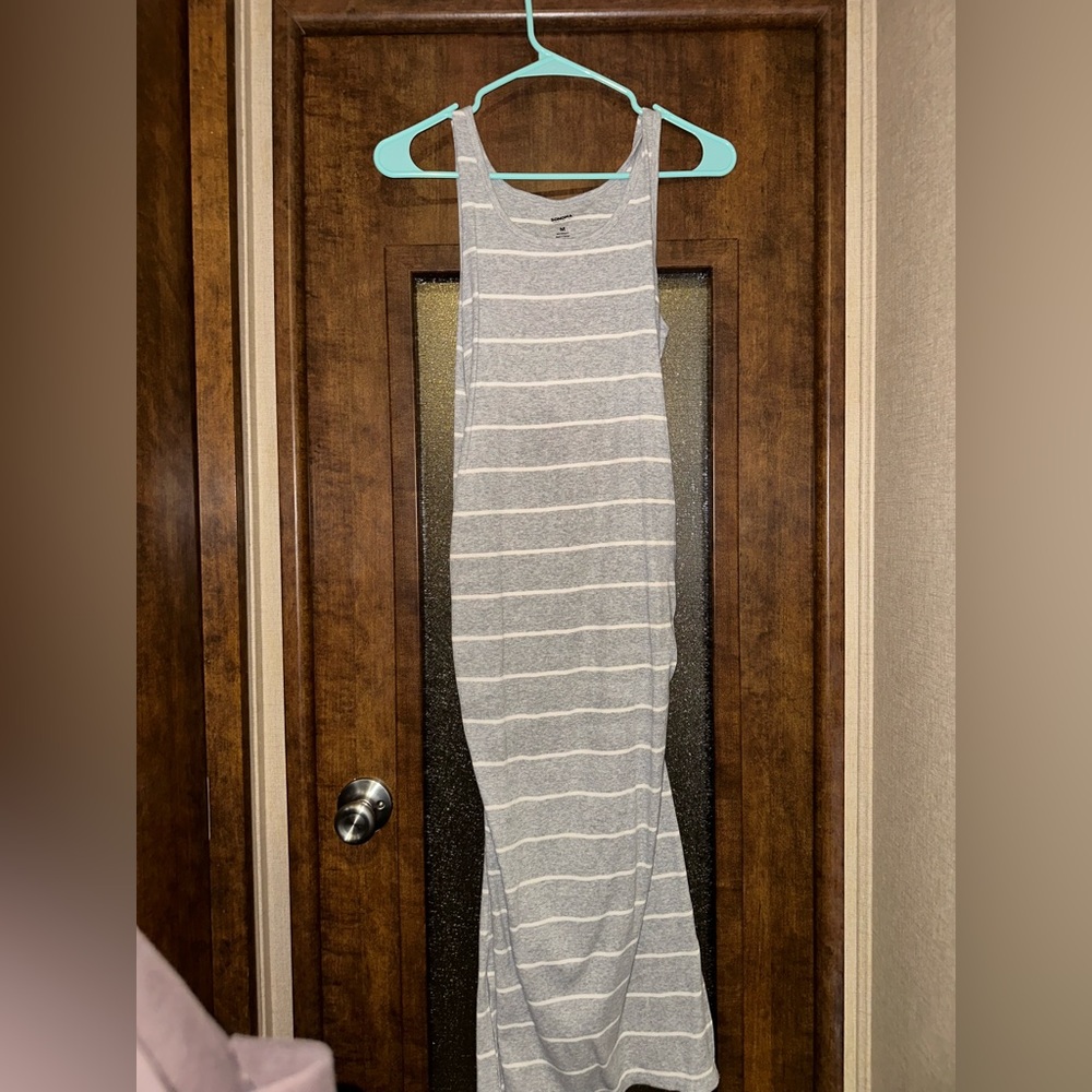 Maternity tight fitted striped dress